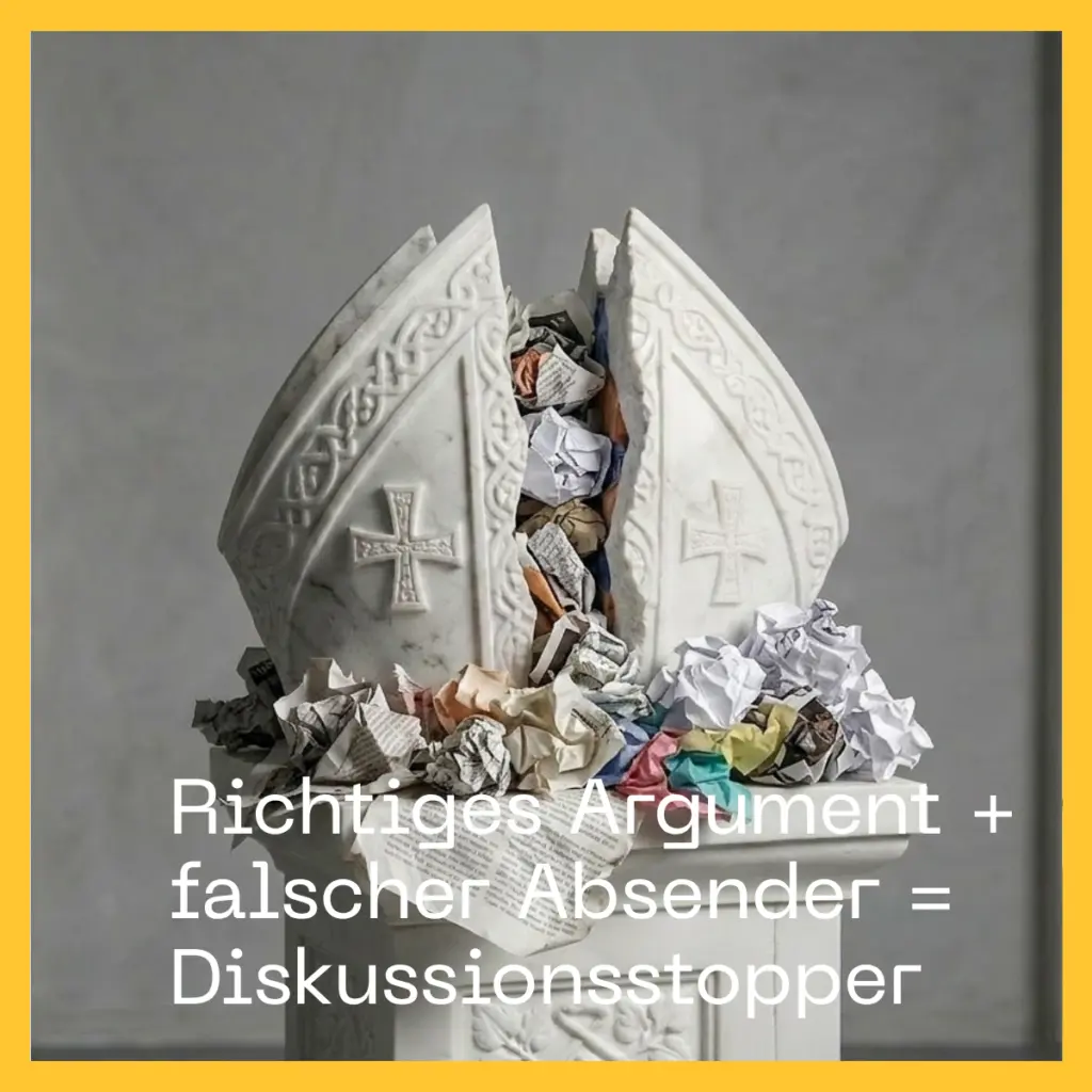 Gutes Argument + falscher Absender = Diskussionsstopper.